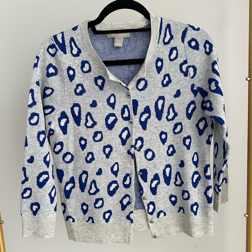 Banana Republic Fun Animal Print Cardigan